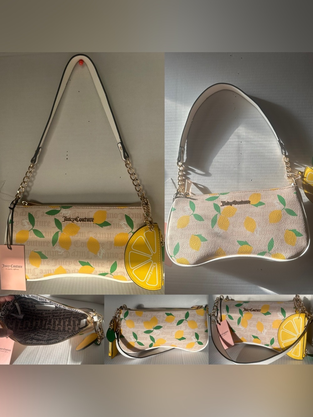 🍋 NWT Juicy Couture Fruitful Lemon Print Shoulder Bag & Coin Purse – Y2K Vibe! - Picture 16 of 16